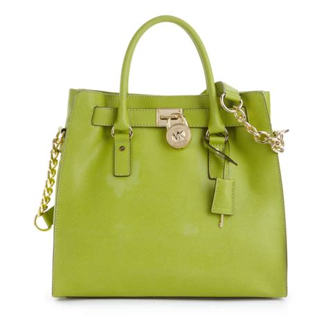 michael kors hamilton green|Michael Kors Hamilton studded tote.